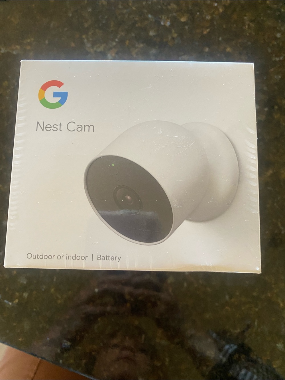 Google Nest Cam (Battery) - White and Black Accents-never used sealed box
